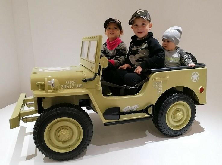 Ride On Kids Electric 24V Military Car EVA Rubber Wheels 3 Seats 2.4G Remote Control - Kids Eye Candy