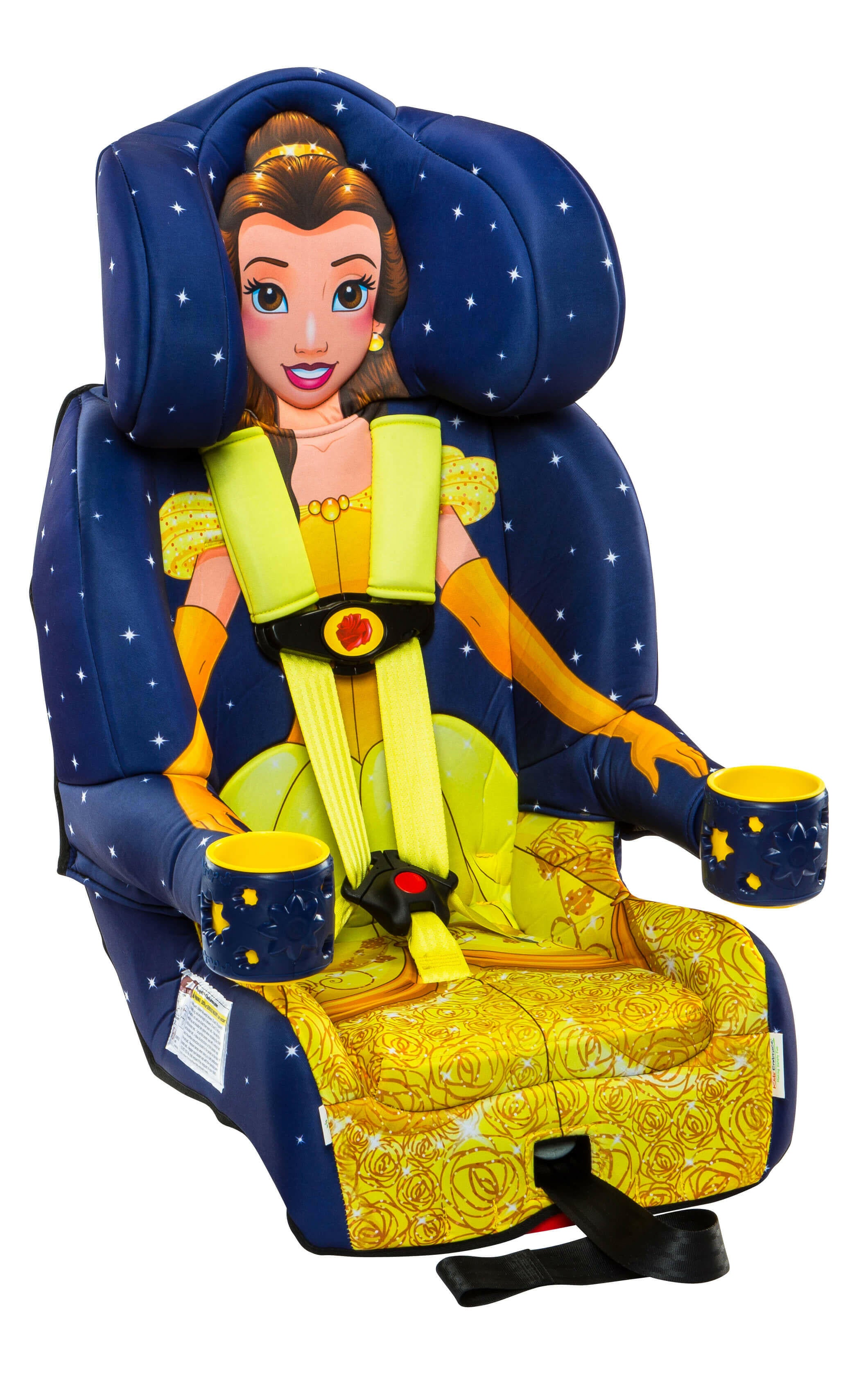 Kids Disney Princess Belle Combination Harness Booster Car Seat - Kids Eye Candy