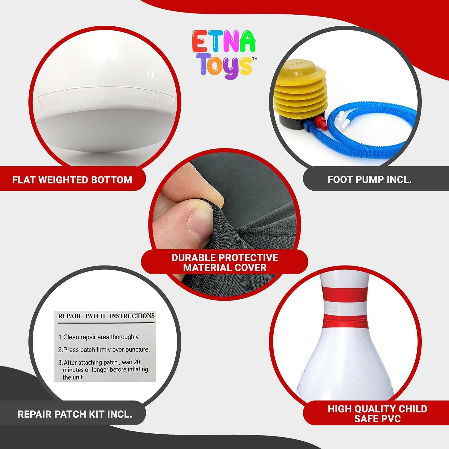 Bowling Game Inflatable With Pump.