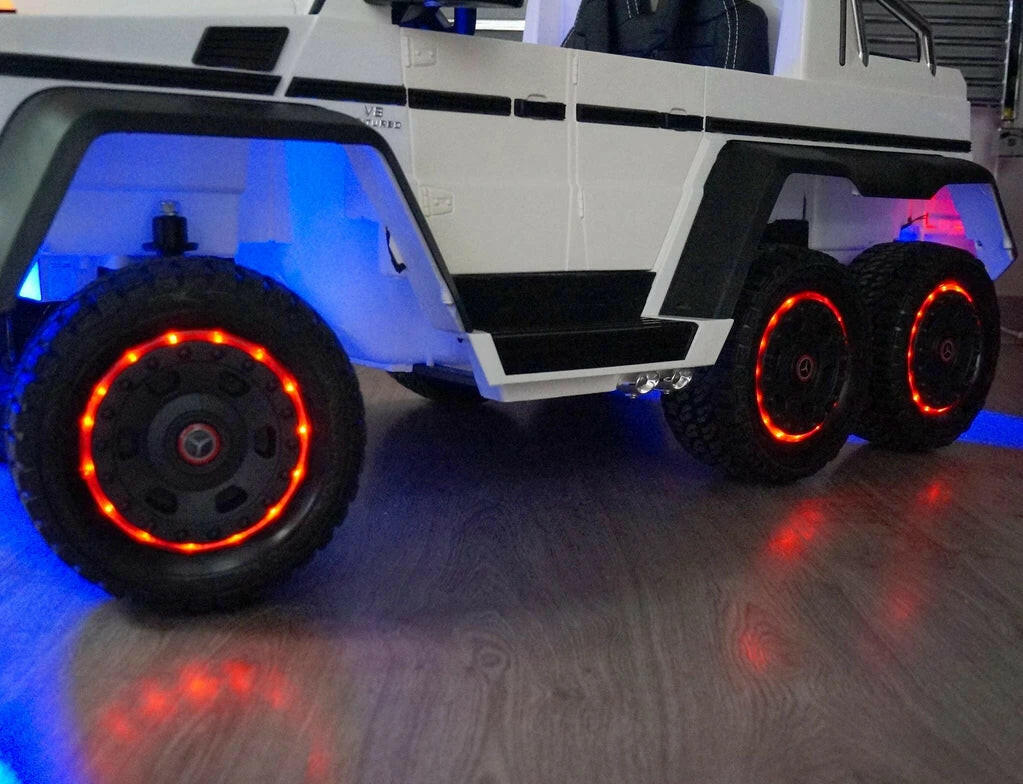 24V Mercedes G63 Ride-On Six Wheel Drive with Parent Remote MP3 LED Wheels - Kids Eye Candy