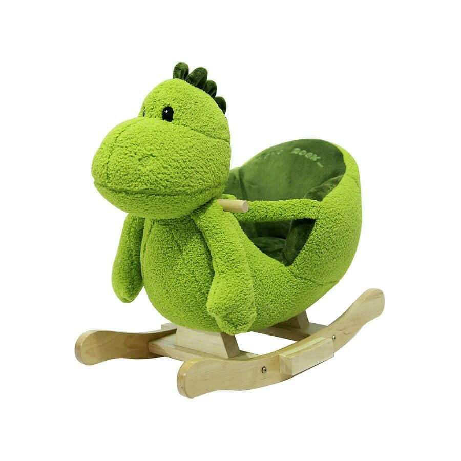 Plush Furry Animal Dinosaur Ride-On Rocking Toy - Kids Eye Candy