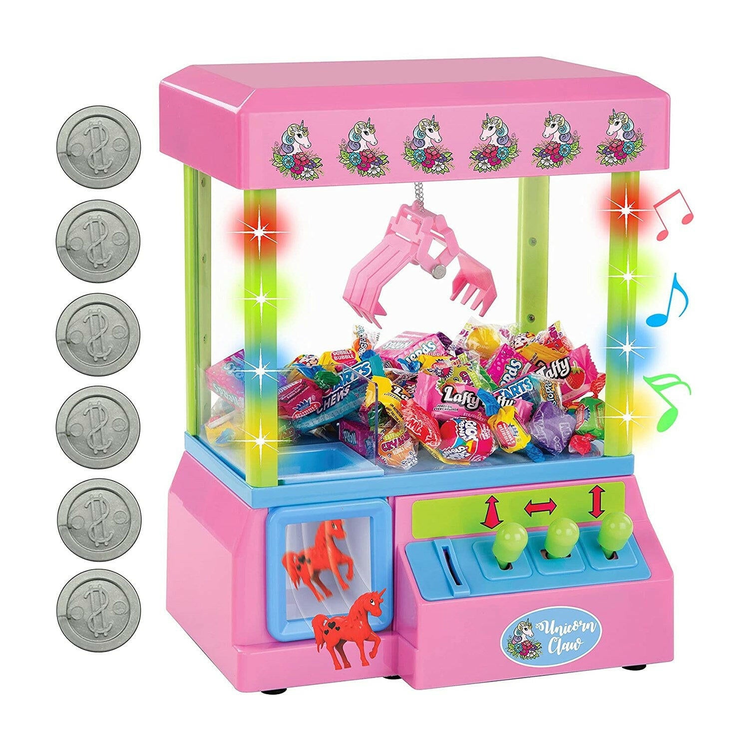 Unicorn Kids Toy Claw Machine With Lights.