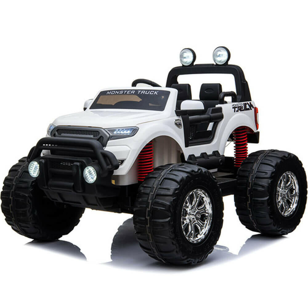 Monster Truck Kids Best 12V Ride-On Two-Seater w/ Parent Remote, MP3, LED Lights - Kids Eye Candy