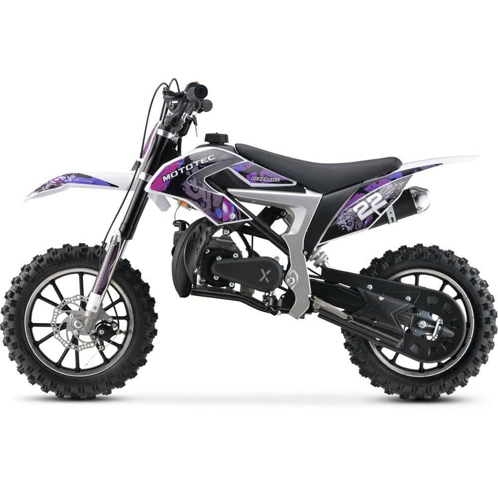 MotoTec 50cc Demon Kids Gas Dirt Bike Motorcycle - Kids Eye Candy 