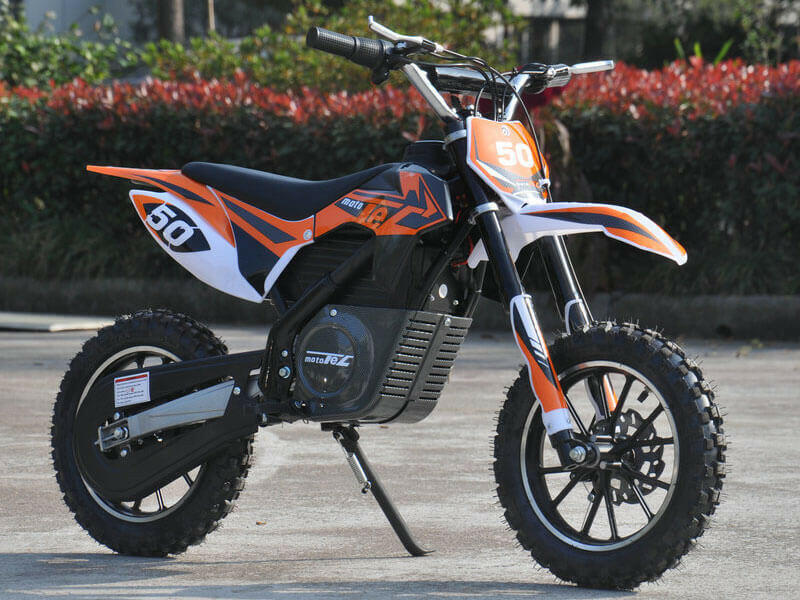 MotoTec 24V Electric Ride-On Dirt Bike 500w | Orange - Kids Eye Candy