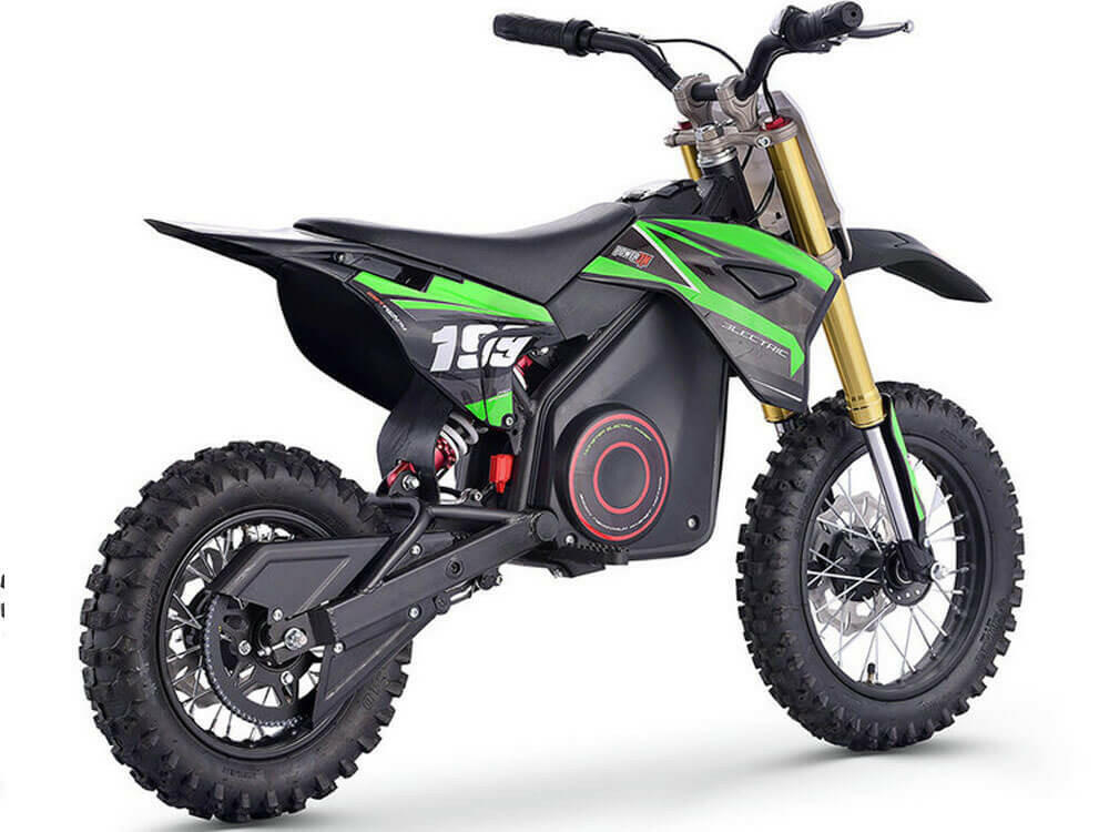 36V MotoTec Kids Electric Ride-On Dirt Bike 1000w | Lithium Green - Kids Eye Candy