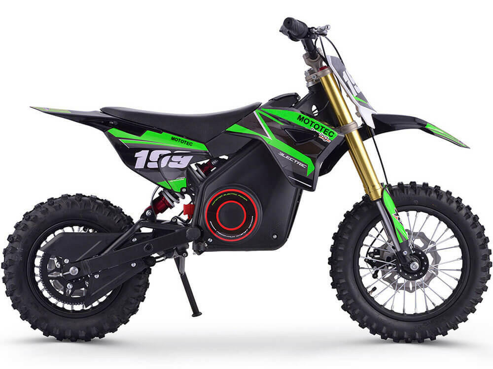 36V MotoTec Kids Electric Ride-On Dirt Bike 1000w | Lithium Green - Kids Eye Candy