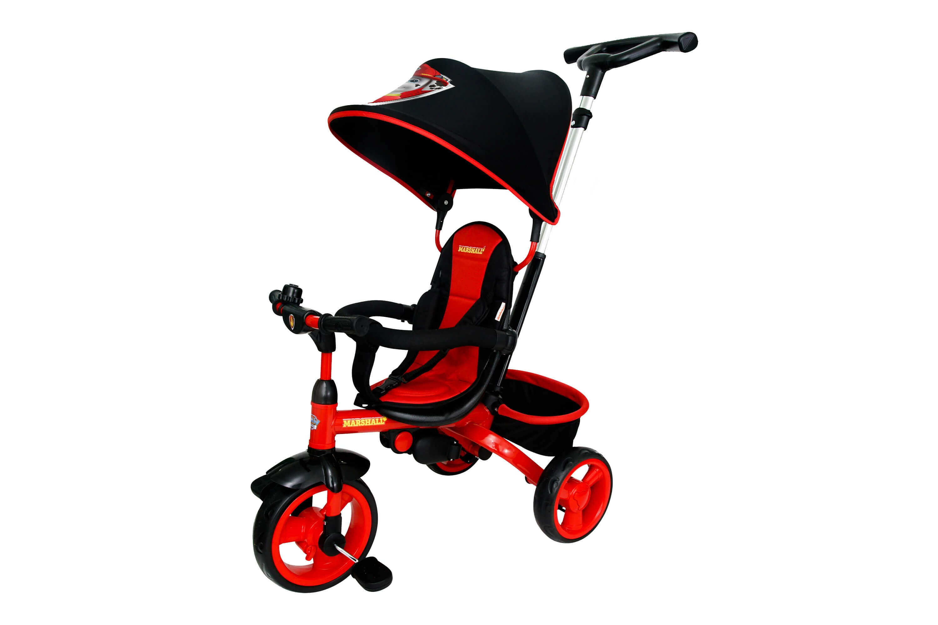 Kids Nickelodeon Paw Patrol Marshall 4-in-1 Push and Ride Stroller Tricycle - Kids Eye Candy
