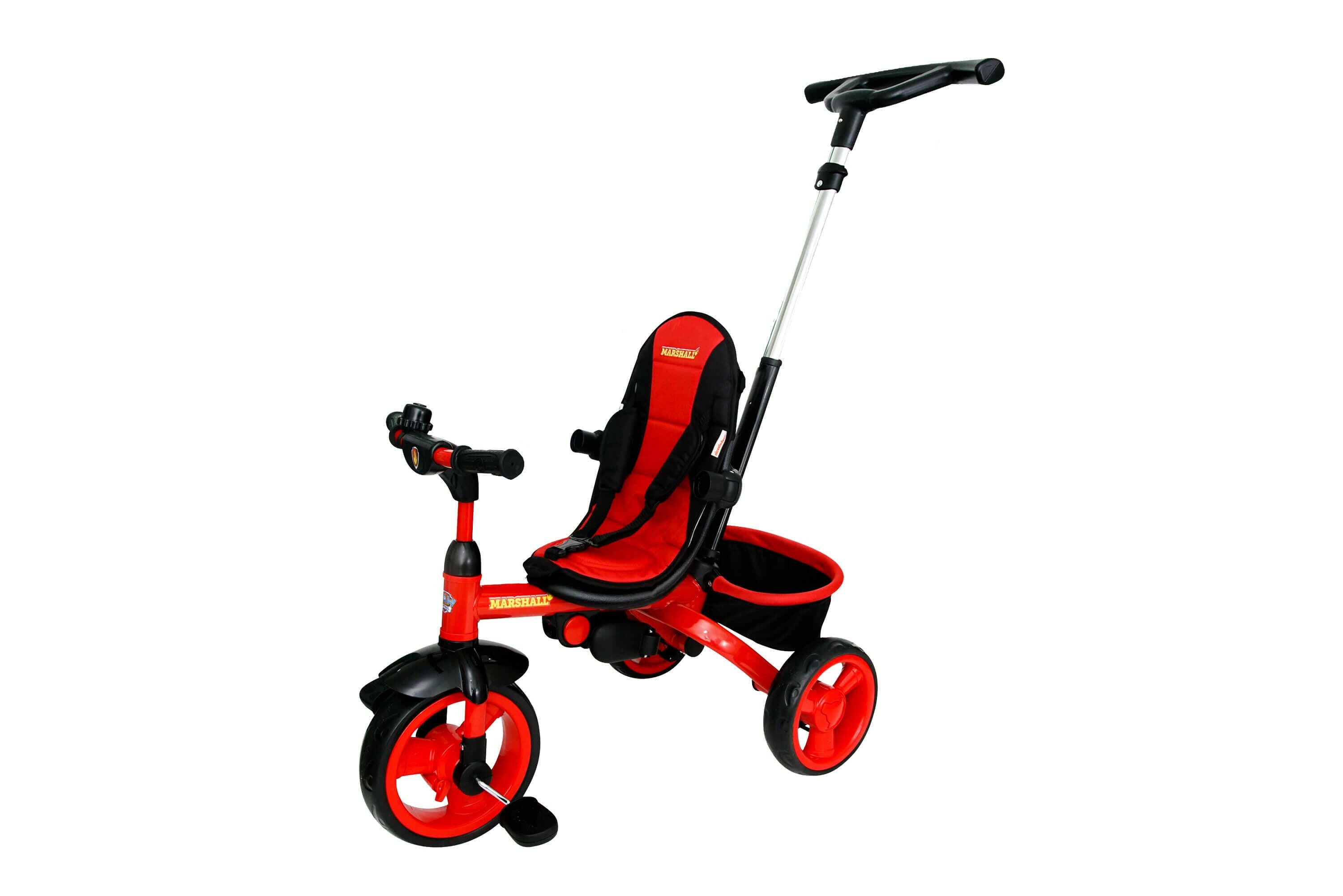Kids Nickelodeon Paw Patrol Marshall 4-in-1 Push and Ride Stroller Tricycle - Kids Eye Candy