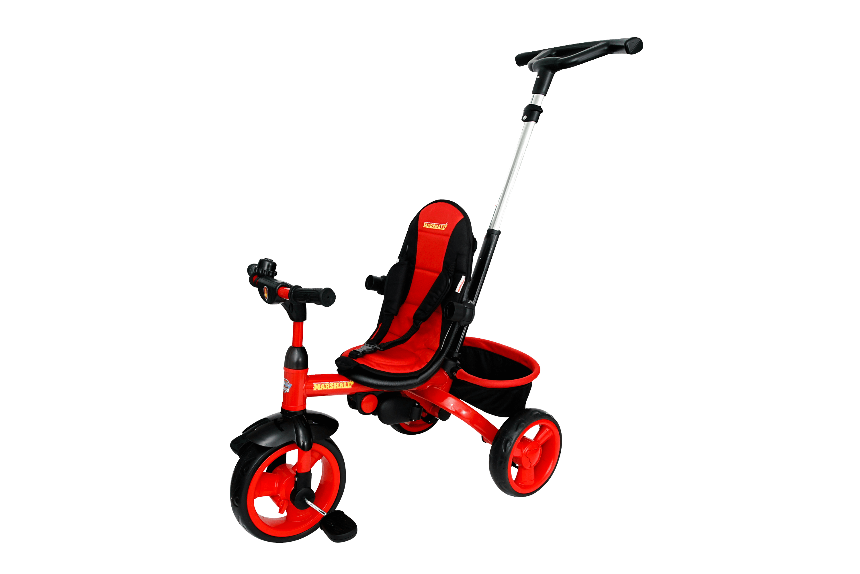 Kids Nickelodeon Paw Patrol Marshall 4-in-1 Push and Ride Stroller Tricycle - Kids Eye Candy