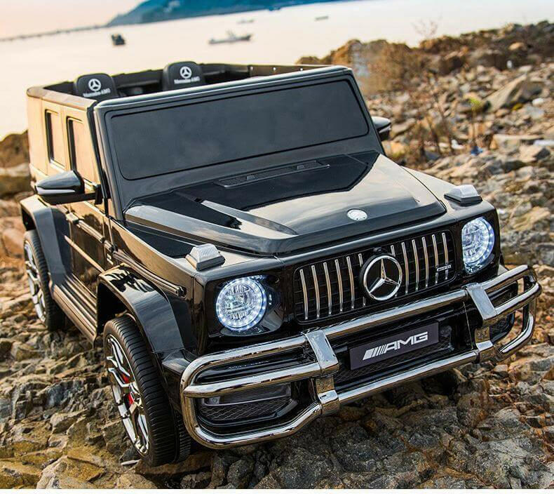 Mercedes G63 AMG 24V Kids Ride-On Two-Seater Remote Control, Bluetooth, LED Lights - Kids Eye Candy