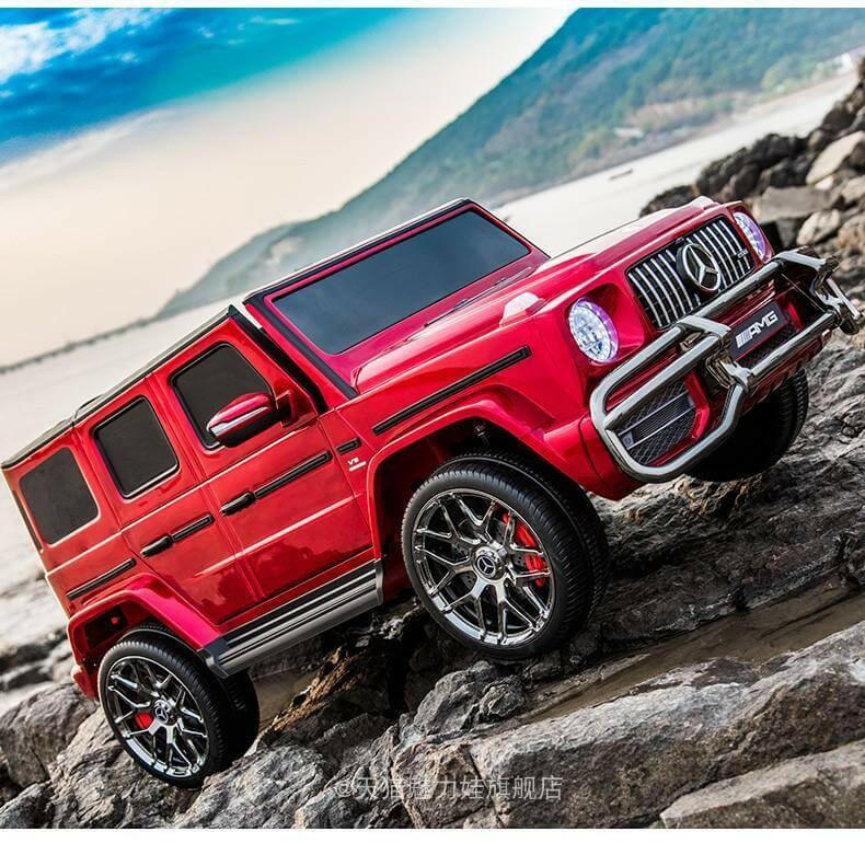 Mercedes G63 AMG 24V Kids Ride-On Two-Seater Remote Control, Bluetooth, LED Lights - Kids Eye Candy