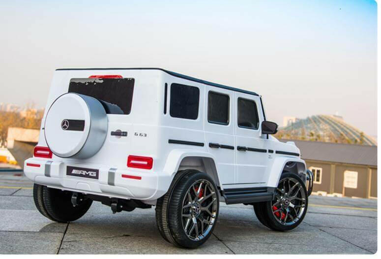 Mercedes G63 AMG 24V Kids Ride-On Two-Seater Remote Control, Bluetooth, LED Lights - Kids Eye Candy