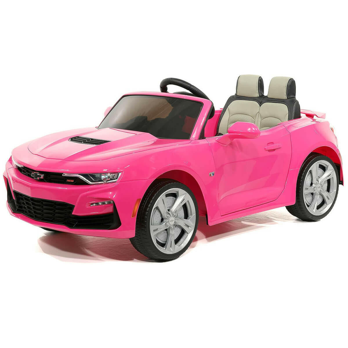 Chevrolet Camaro 12V Ride-On Car R/C Parental Remote Leather Seats LED Lights.