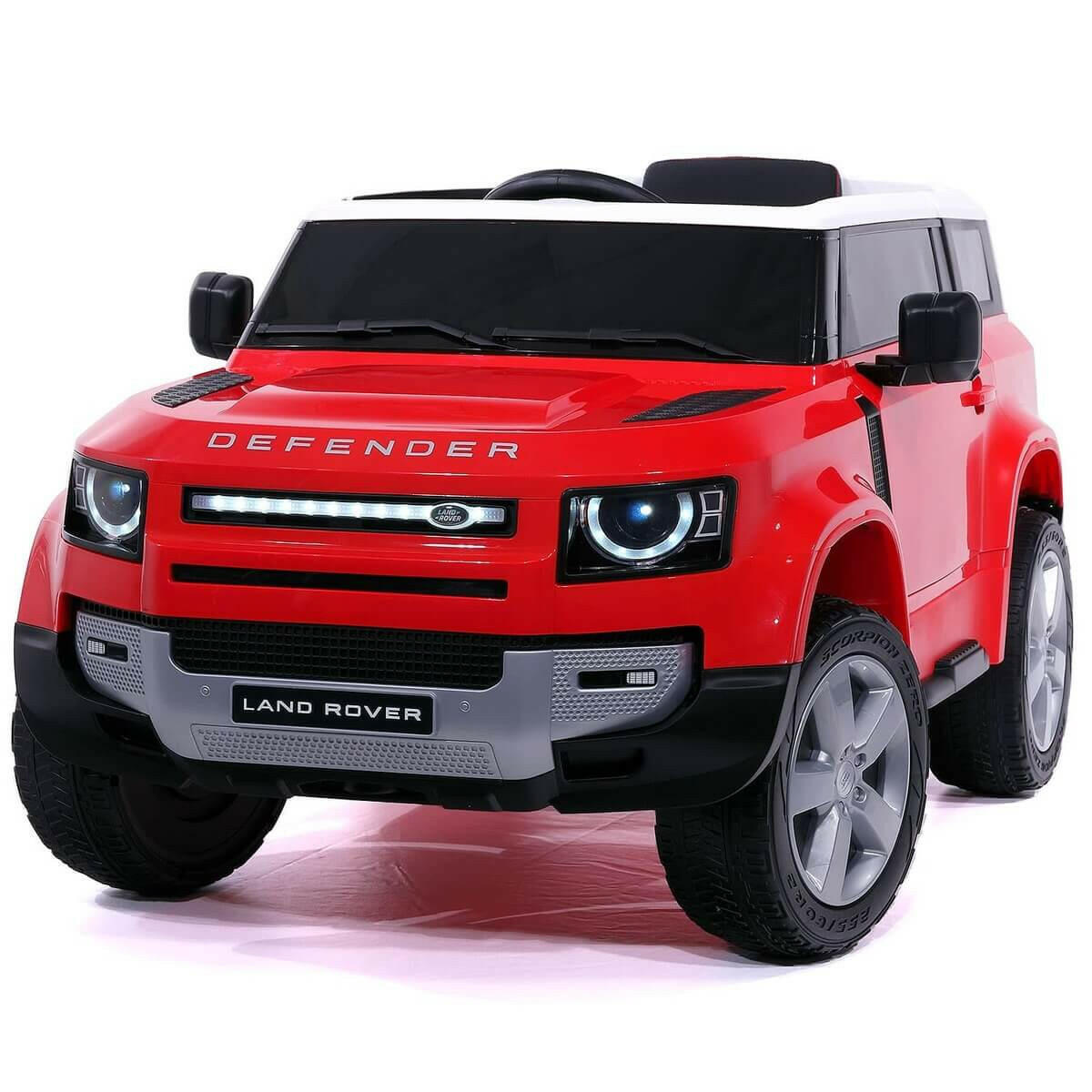 Land Rover Defender 12V Kids Ride-On Car Parental Remote MP3 LED - Kids Eye Candy