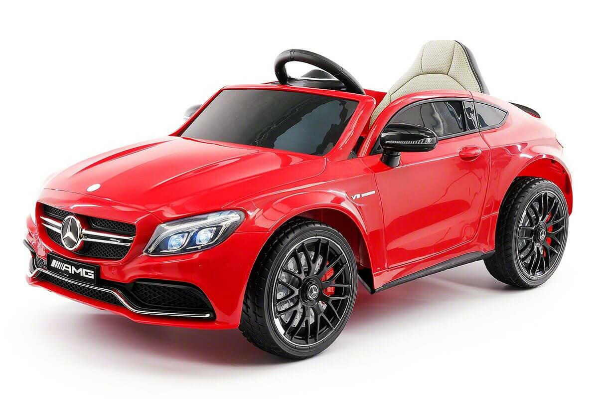 Mercedes Kids 12V C63S Ride-On Car w/ Parental Remote, MP3, Leather Seats, LED Lights - Kids Eye Candy