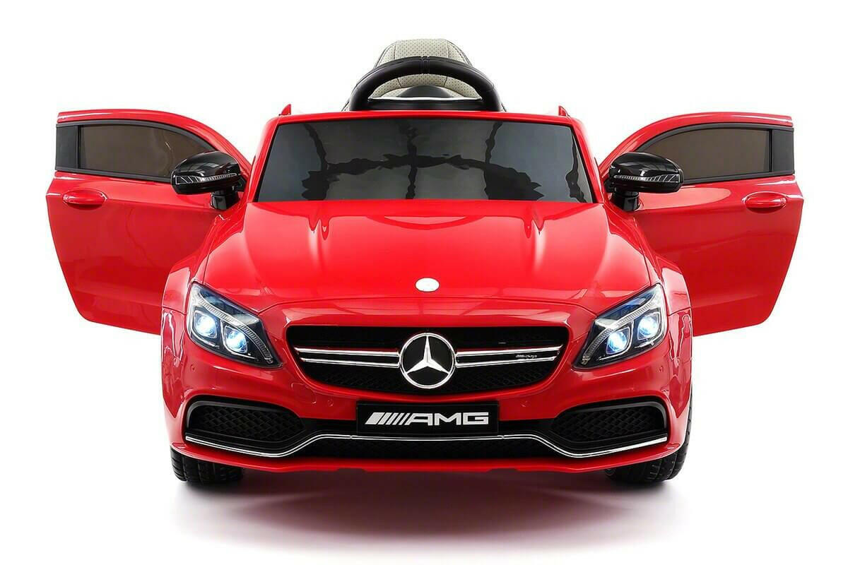 Mercedes Kids 12V C63S Ride-On Car w/ Parental Remote, MP3, Leather Seats, LED Lights - Kids Eye Candy