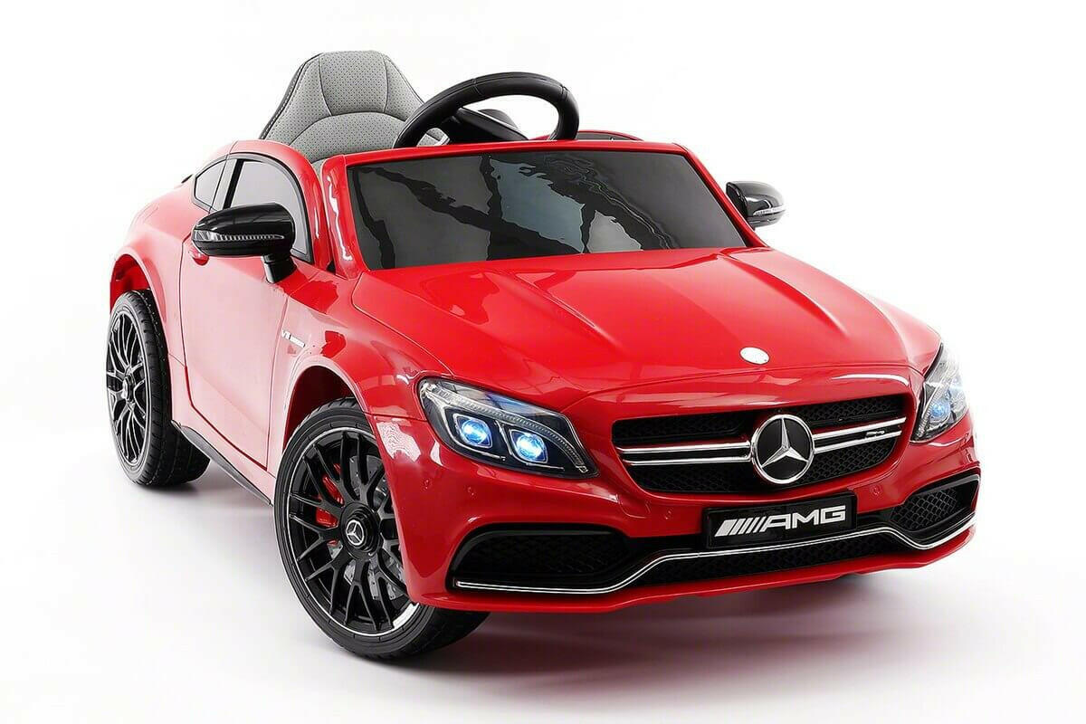 Mercedes Kids 12V C63S Ride-On Car w/ Parental Remote, MP3, Leather Seats, LED Lights - Kids Eye Candy