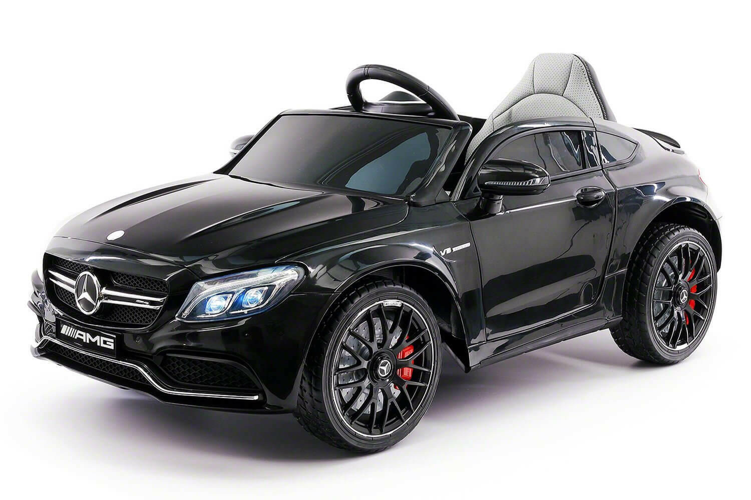 Mercedes Kids 12V C63S Ride-On Car w/ Parental Remote, MP3, Leather Seats, LED Lights - Kids Eye Candy