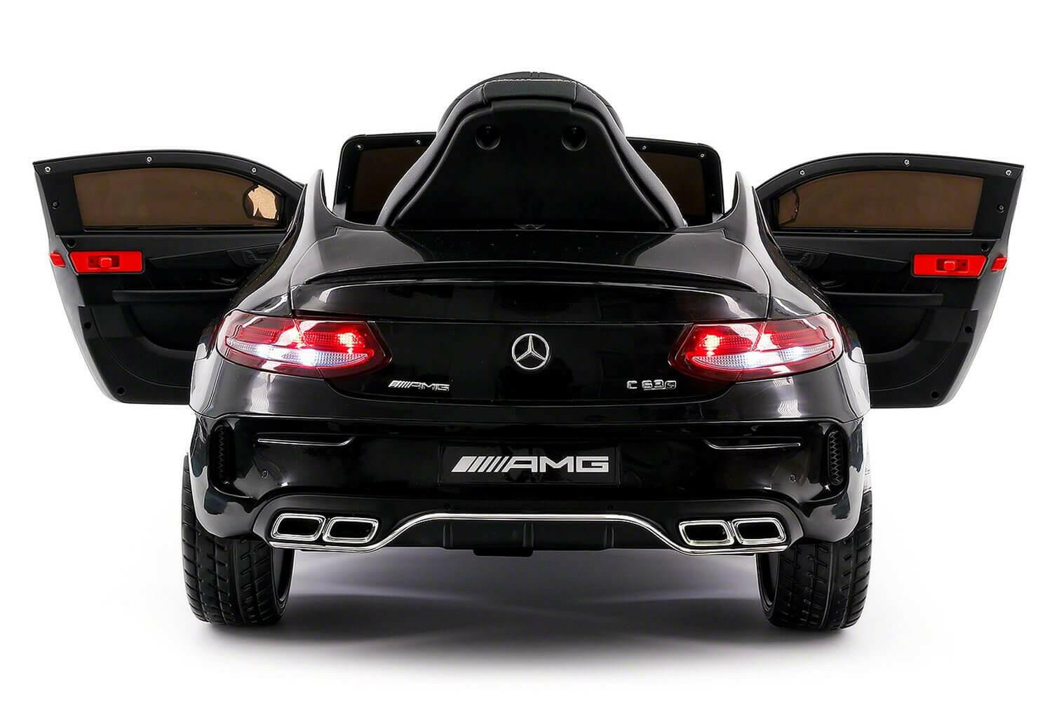 Mercedes Kids 12V C63S Ride-On Car w/ Parental Remote, MP3, Leather Seats, LED Lights - Kids Eye Candy