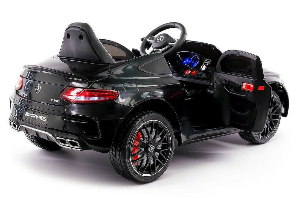 Mercedes Kids 12V C63S Ride-On Car w/ Parental Remote, MP3, Leather Seats, LED Lights - Kids Eye Candy