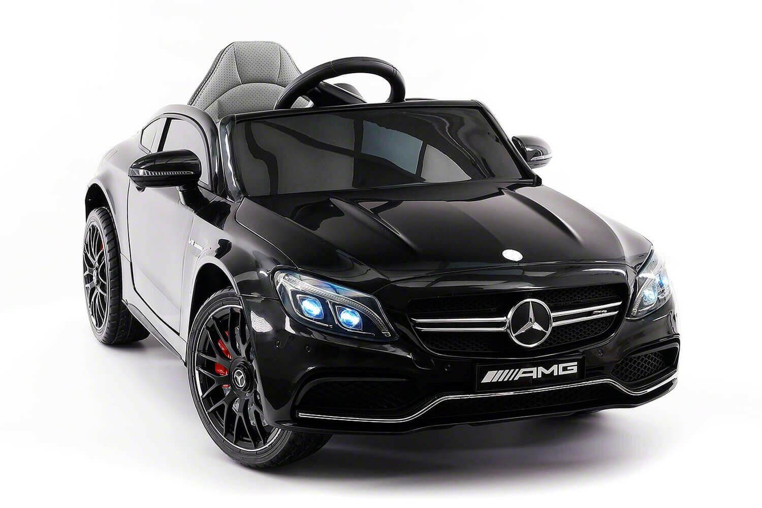 Mercedes Kids 12V C63S Ride-On Car w/ Parental Remote, MP3, Leather Seats, LED Lights - Kids Eye Candy