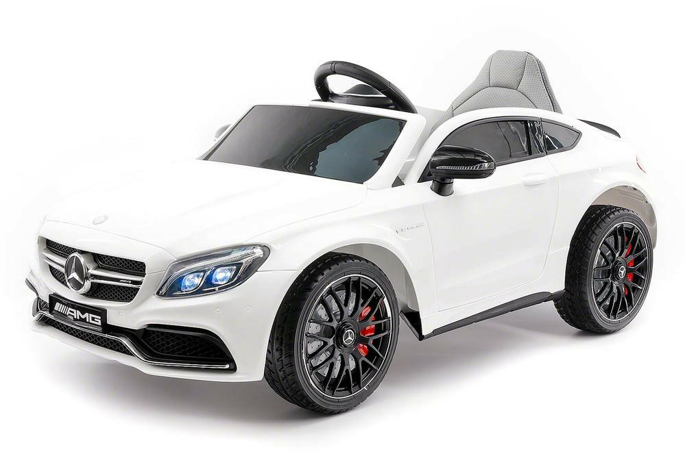 Mercedes Kids 12V C63S Ride-On Car w/ Parental Remote, MP3, Leather Seats, LED Lights - Kids Eye Candy