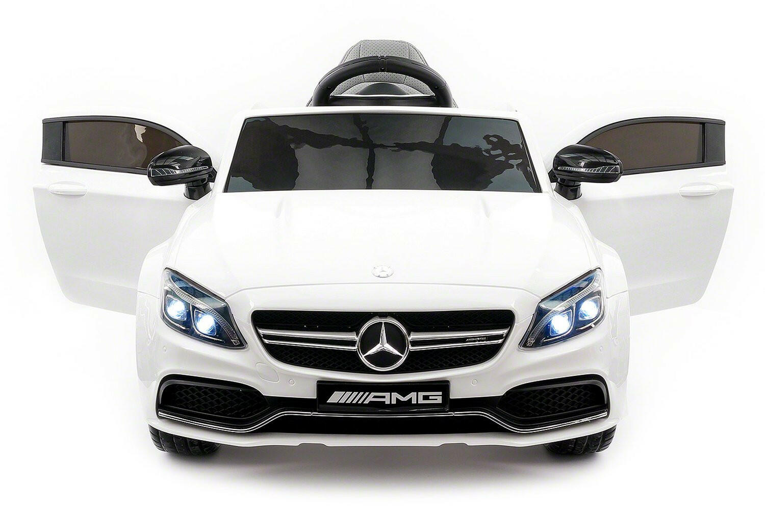 Mercedes Kids 12V C63S Ride-On Car w/ Parental Remote, MP3, Leather Seats, LED Lights - Kids Eye Candy