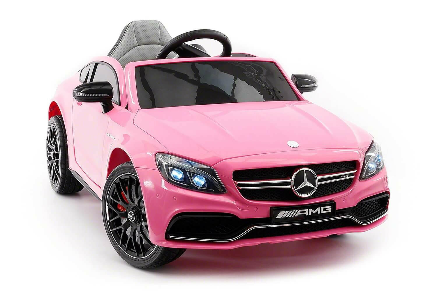 Mercedes Kids 12V C63S Ride-On Car w/ Parental Remote, MP3, Leather Seats, LED Lights - Kids Eye Candy