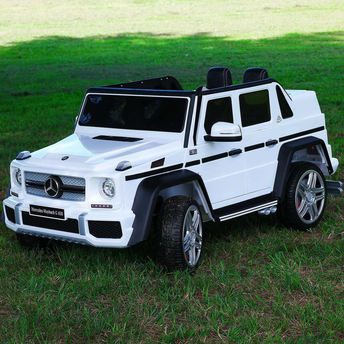 Mercedes Kids Maybach G650 12V Ride-On Car Parental Remote, MP3, Leather Seats, LED Lights - Kids Eye Candy