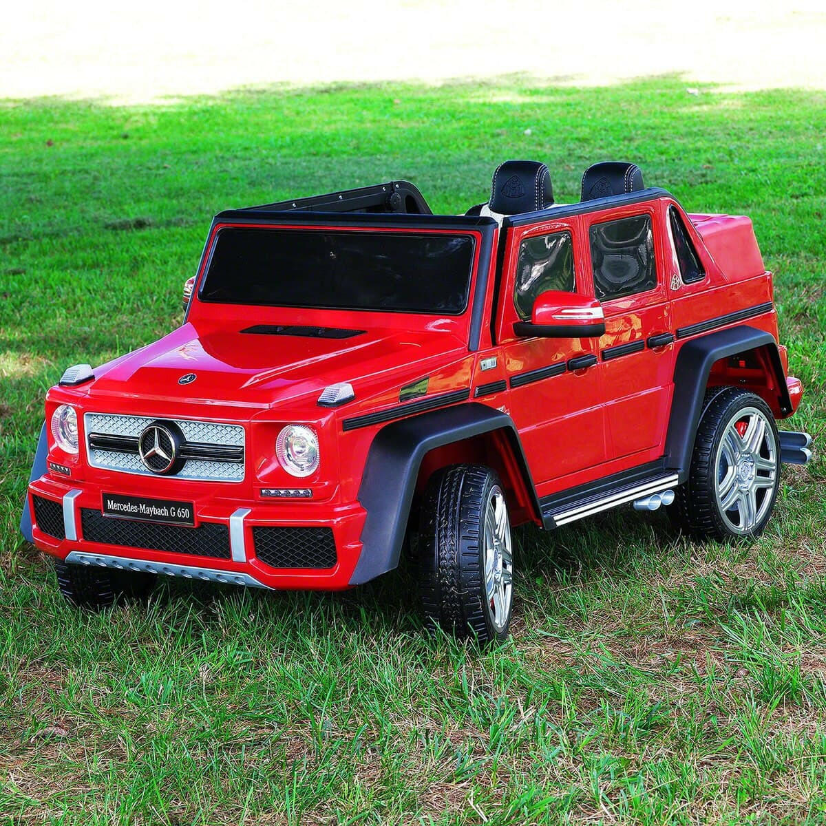 Mercedes Kids Maybach G650 12V Ride-On Car Parental Remote, MP3, Leather Seats, LED Lights - Kids Eye Candy