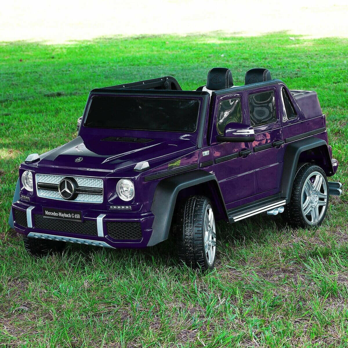 Mercedes Kids Maybach G650 12V Ride-On Car Parental Remote, MP3, Leather Seats, LED Lights - Kids Eye Candy