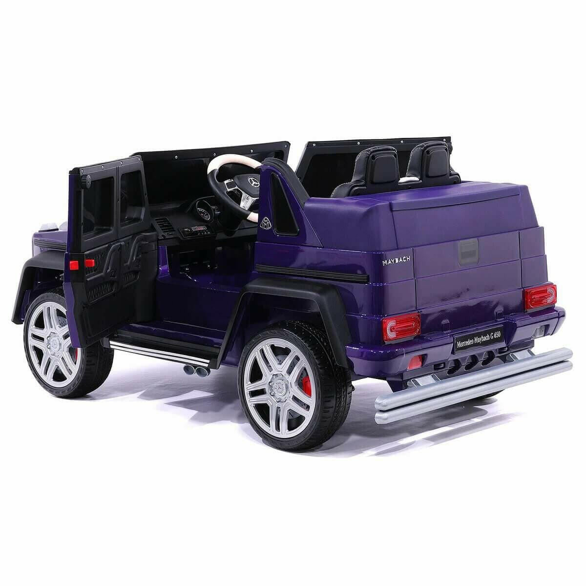 Mercedes Kids Maybach G650 12V Ride-On Car Parental Remote, MP3, Leather Seats, LED Lights - Kids Eye Candy