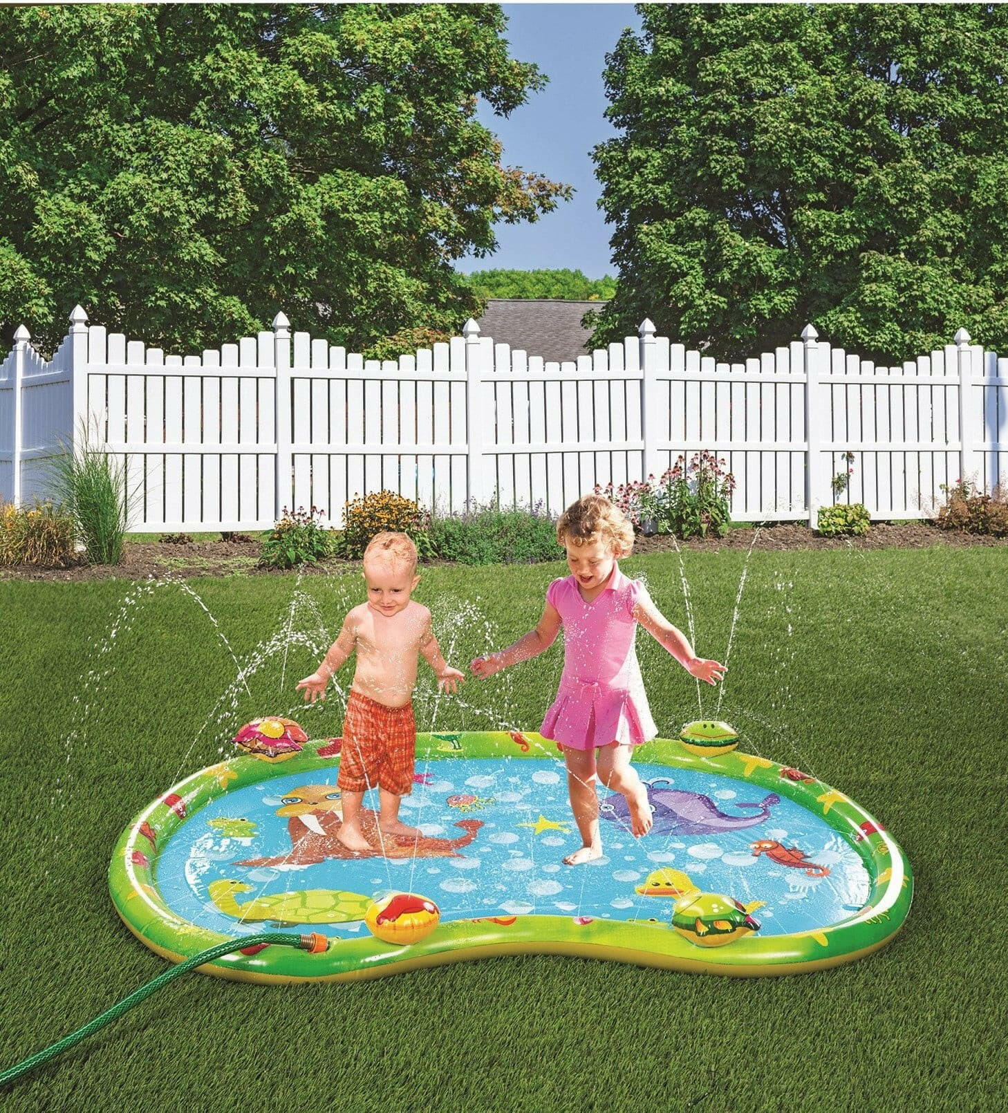Sprinkler Friends Water Play Mat Kiddie Pool.