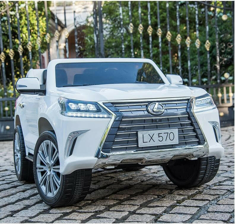 Licensed 24V Lexus LX Two-Seater Remote Control MP4 Bluetooth LED Lights - Kids Eye Candy