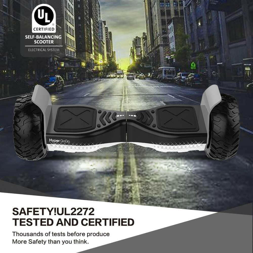 HyperGoGo 8.5" Electric Off Road Hoverboard with LED Lights Bluetooth Speaker MP3 - Kids Eye Candy