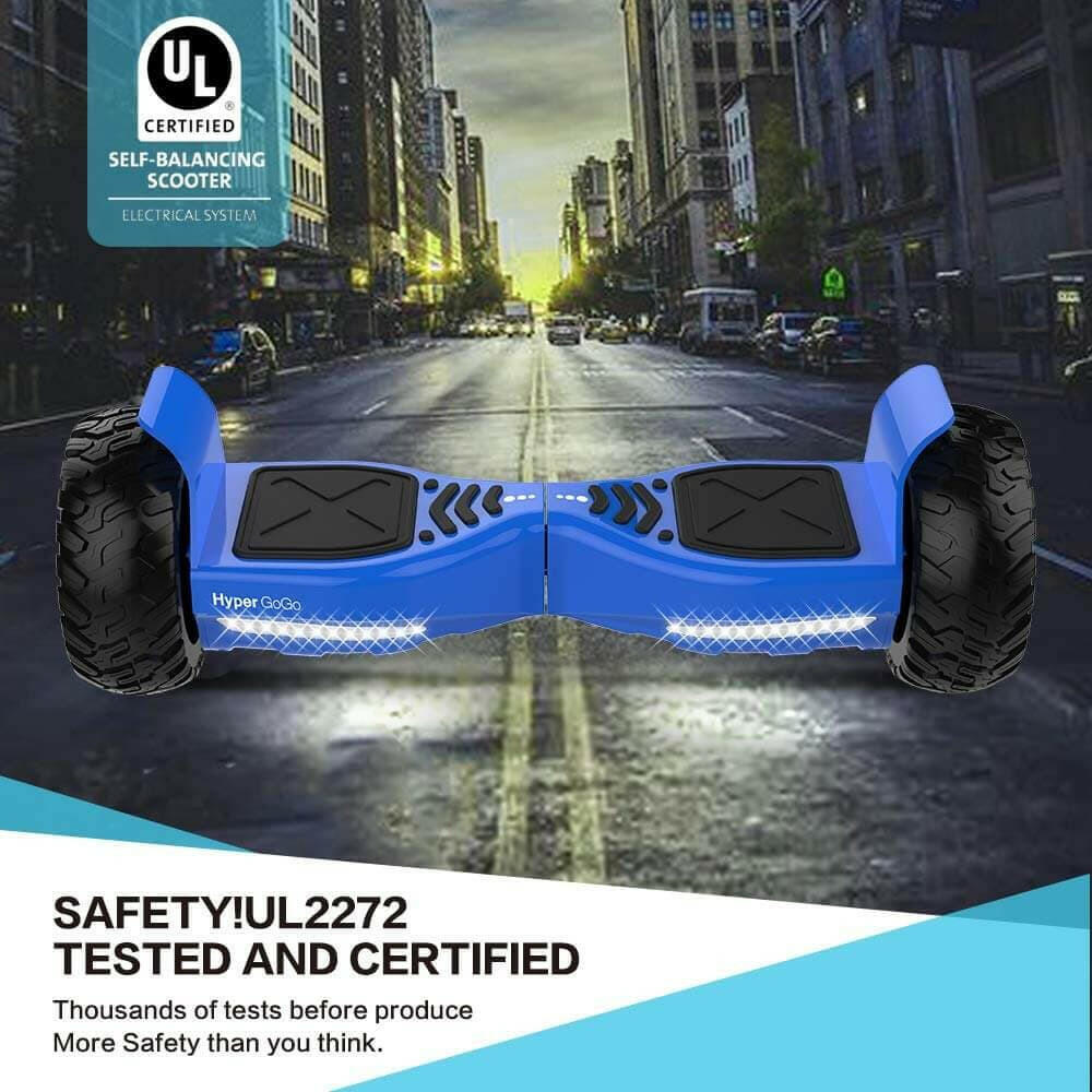 HyperGoGo 8.5" Electric Off Road Hoverboard with LED Lights Bluetooth Speaker MP3 - Kids Eye Candy