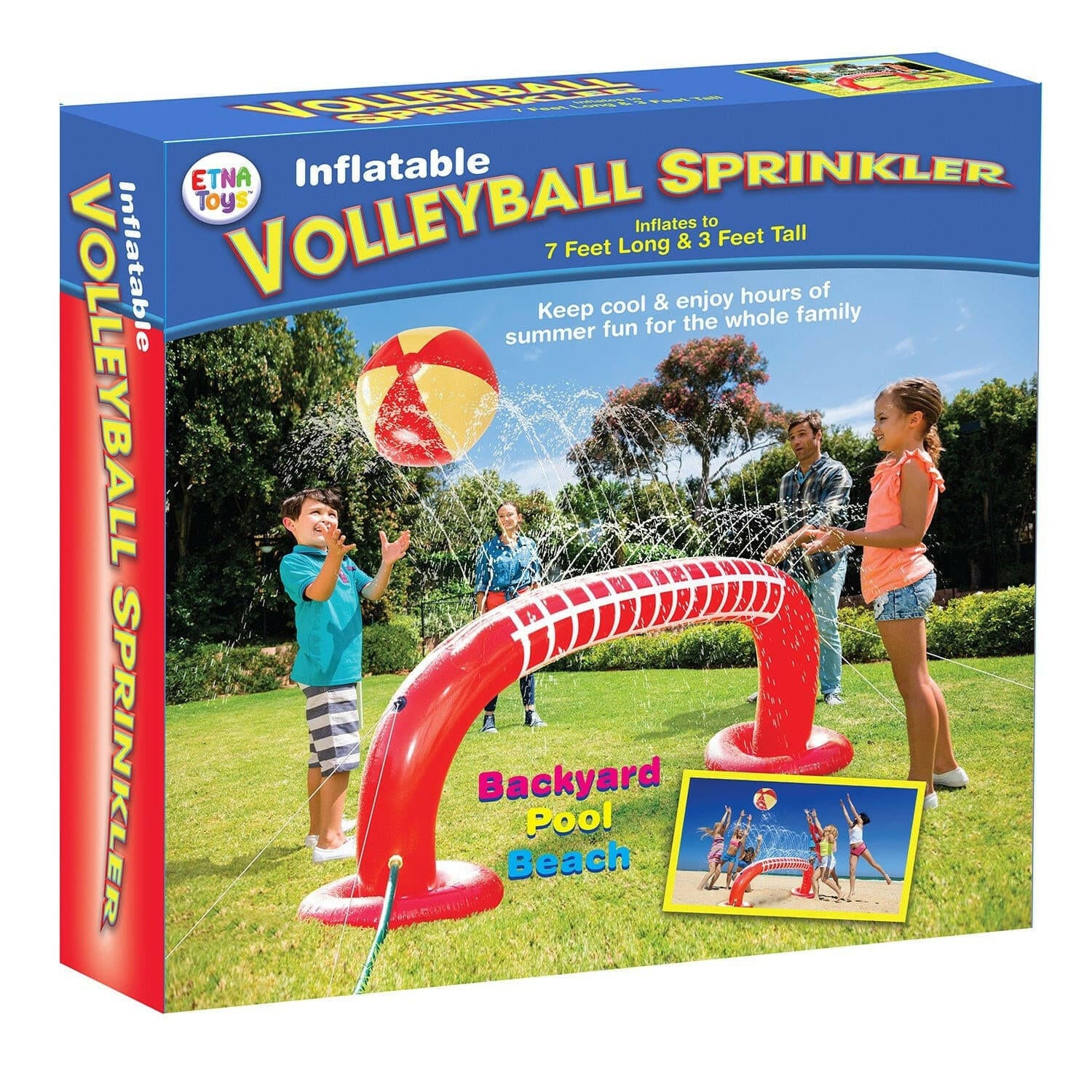 Inflatable Volleyball Sprinkler With A Ball.