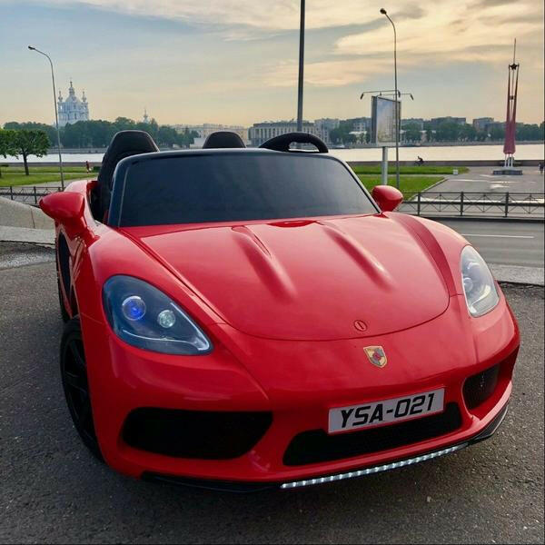24V Licensed Kids Luxury Super Car Panamera Two-Seater 180W Remote Control Bluetooth MP3 - Kids Eye Candy
