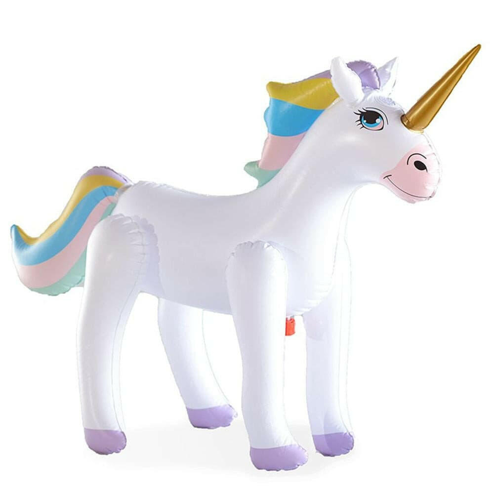 Inflatable Unicorn Lawn Sprinkler.