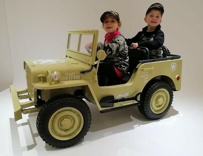 Ride On Kids Electric 24V Military Car EVA Rubber Wheels 3 Seats 2.4G Remote Control - Kids Eye Candy