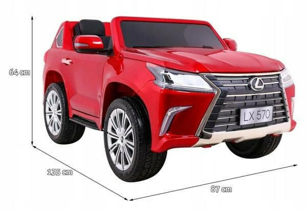 Licensed 24V Lexus LX Two-Seater Remote Control MP4 Bluetooth LED Lights - Kids Eye Candy