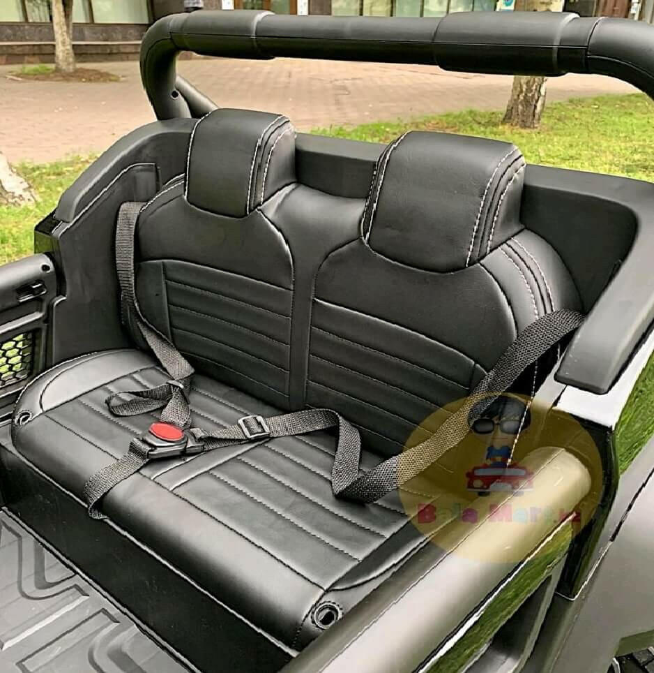 Mercedes Kids 24V Ride-On Unimog Parental Remote, MP4, Leather Seats LED Lights - Kids Eye Candy