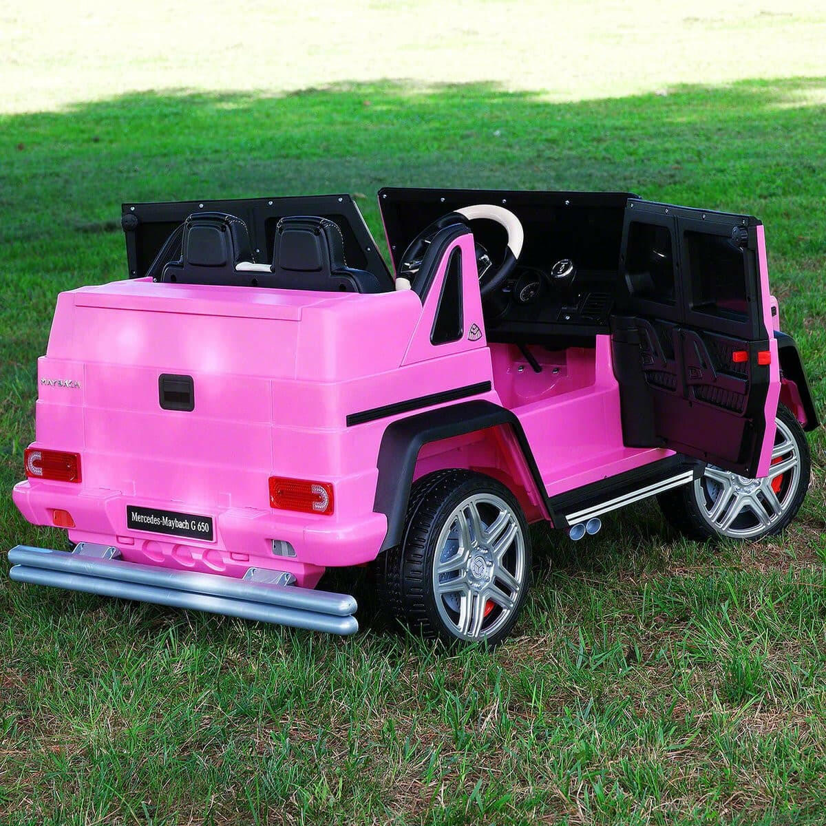 Mercedes Kids Maybach G650 12V Ride-On Car Parental Remote, MP3, Leather Seats, LED Lights - Kids Eye Candy