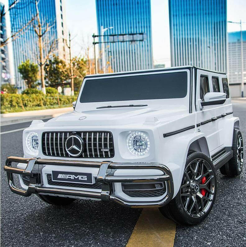 Mercedes G63 AMG 24V Kids Ride-On Two-Seater Remote Control, Bluetooth, LED Lights - Kids Eye Candy