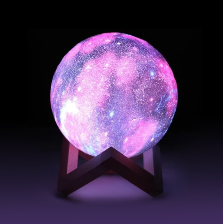 Galaxy 3D Enchanting Moon Lamp with Stand Multi-Color Remote Control - Kids Eye Candy