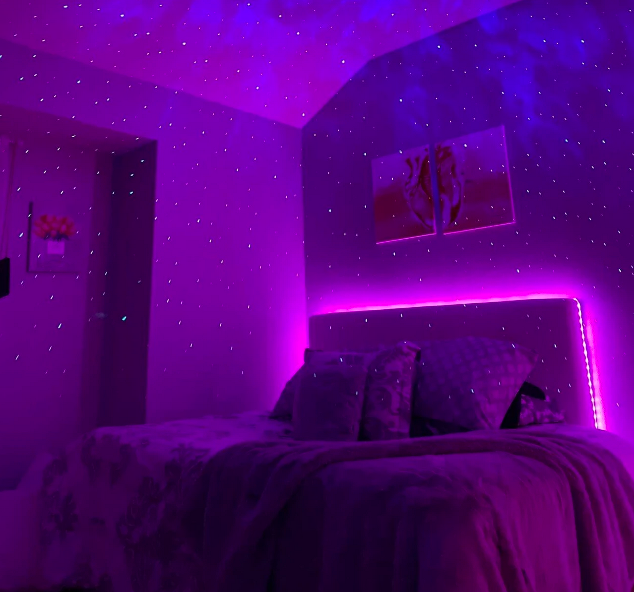 Galaxy Starlight Projector Bluetooth Audio Night Light For Bedroom LED 360 Remote Control - Kids Eye Candy