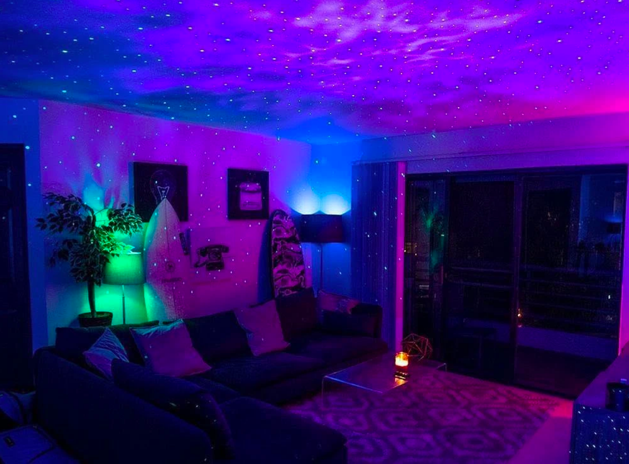 Galaxy Starlight Projector Bluetooth Audio Night Light For Bedroom LED 360 Remote Control - Kids Eye Candy