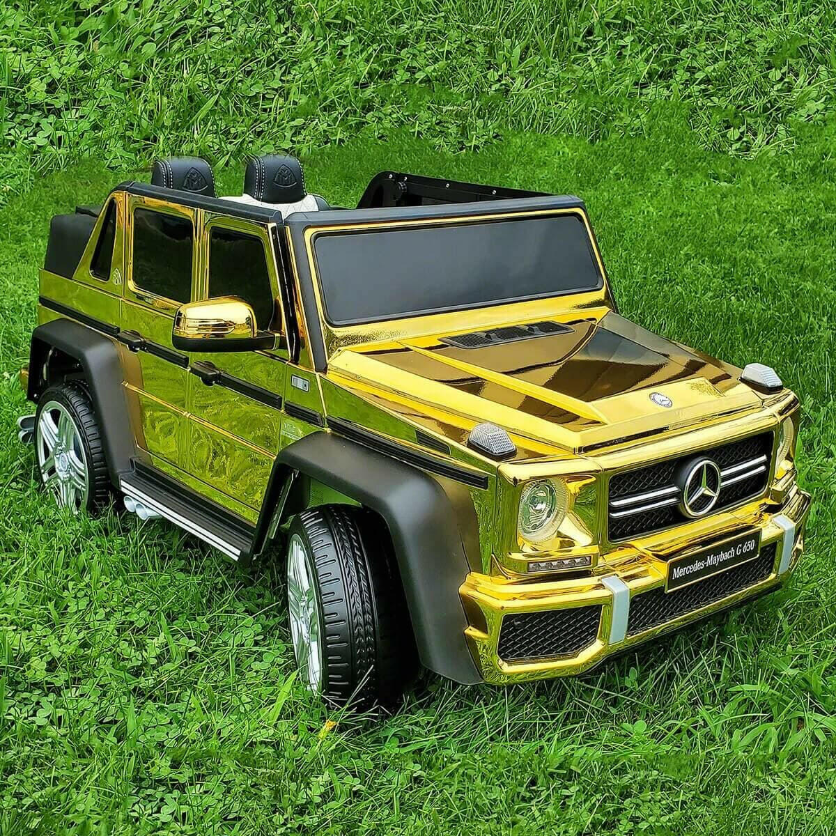 Mercedes Kids Maybach G650 12V Ride-On Car Parental Remote, MP3, Leather Seats, LED Lights - Kids Eye Candy