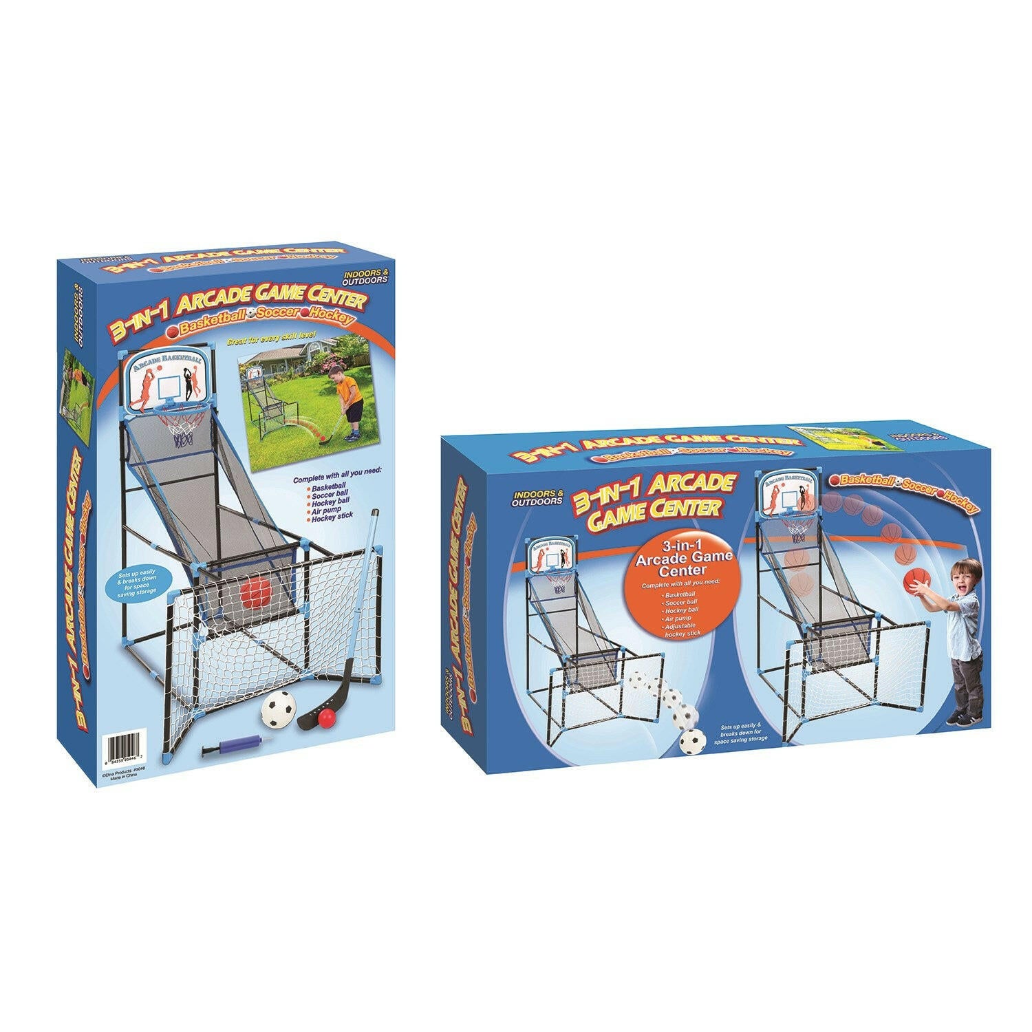3 In 1 Arcade Game Center (Basketball, Soccer & Hockey).